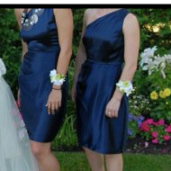 SOLD PRIVATELY - J Crew one shoulder silk dress - Picture 2 of 6